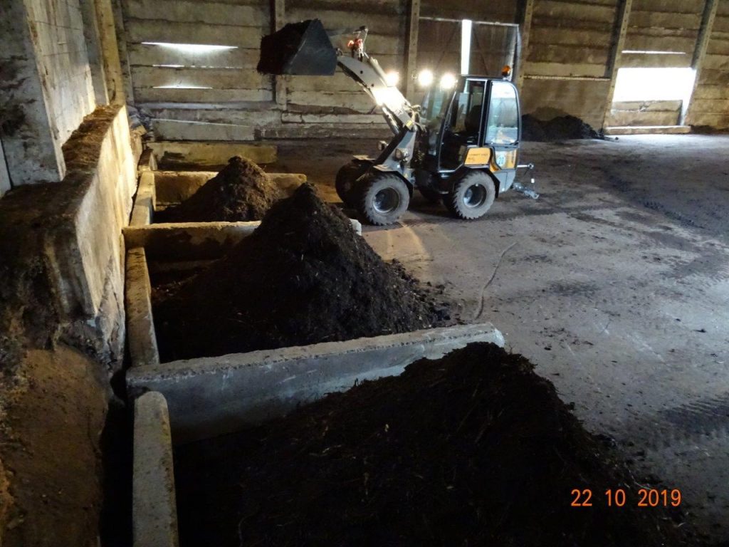 Installation of compost piles